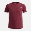 Kurzarm-T-Shirt mit Tasche – Herren-Kurzarmhemd in Burgunderrot