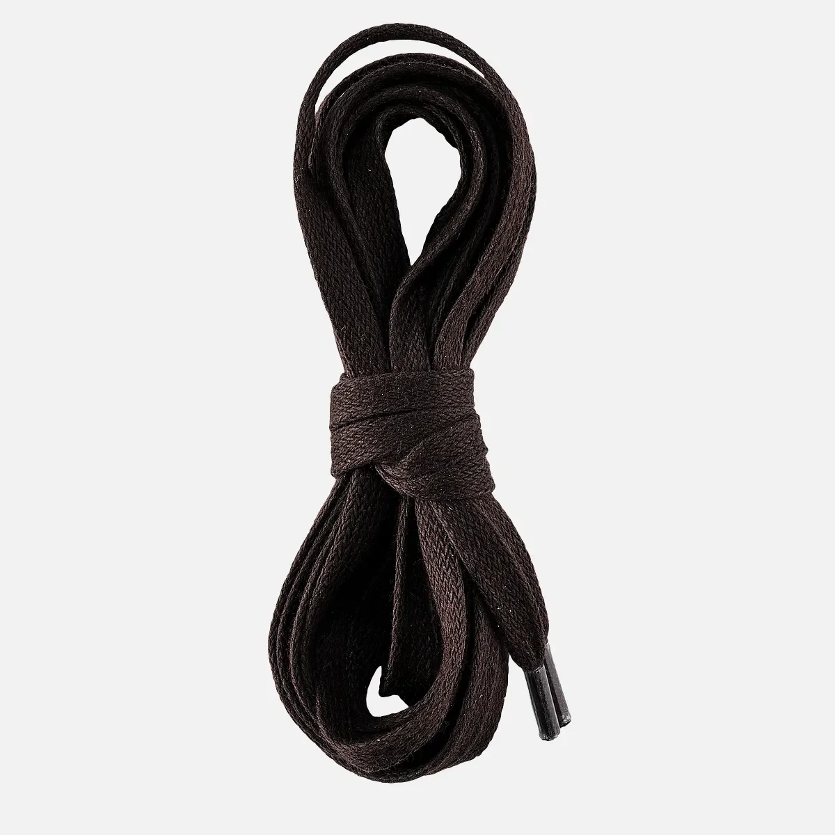 60-Zoll-Flachgewebte, gewachste Unisex-Schnürsenkel aus brauner, gewachster Baumwolle