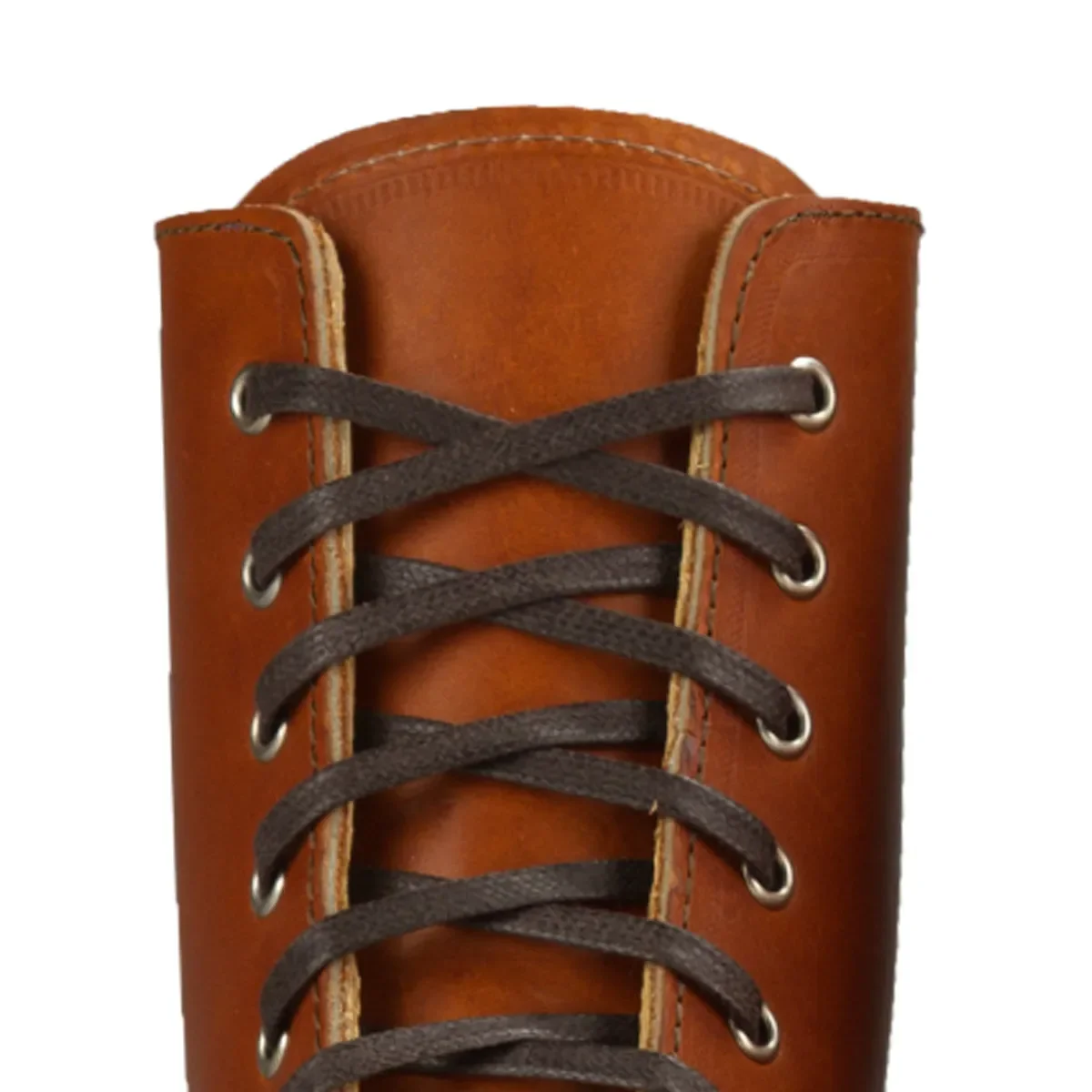 60-Zoll-Flachgewebte, gewachste Unisex-Schnürsenkel aus brauner, gewachster Baumwolle