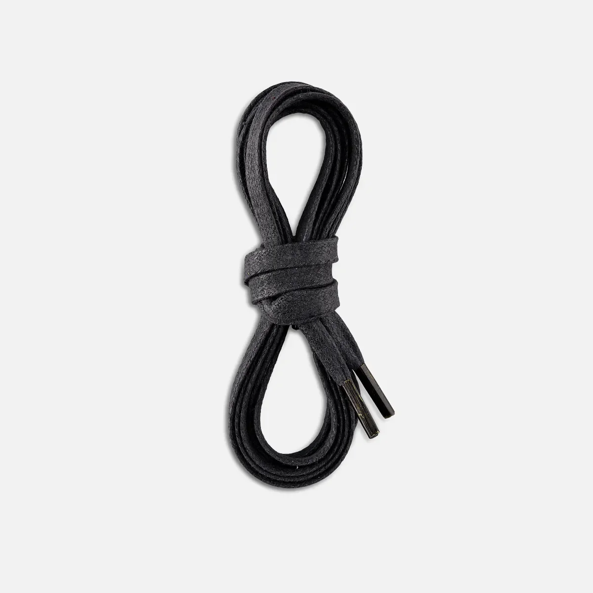 60-Zoll-Flachschnürsenkel, Unisex, aus schwarzer, gewachster Baumwolle