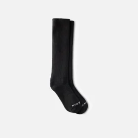 Alltags-Socken für die Arbeit aus Baumwollmischung, mittlere Stärke, wadenhoch, Unisex, in Schwarz