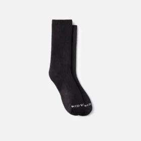 Alltags-Socken für die Arbeit, mittelschwer, Unisex-Crew-Socken aus Baumwollmischung in Schwarz