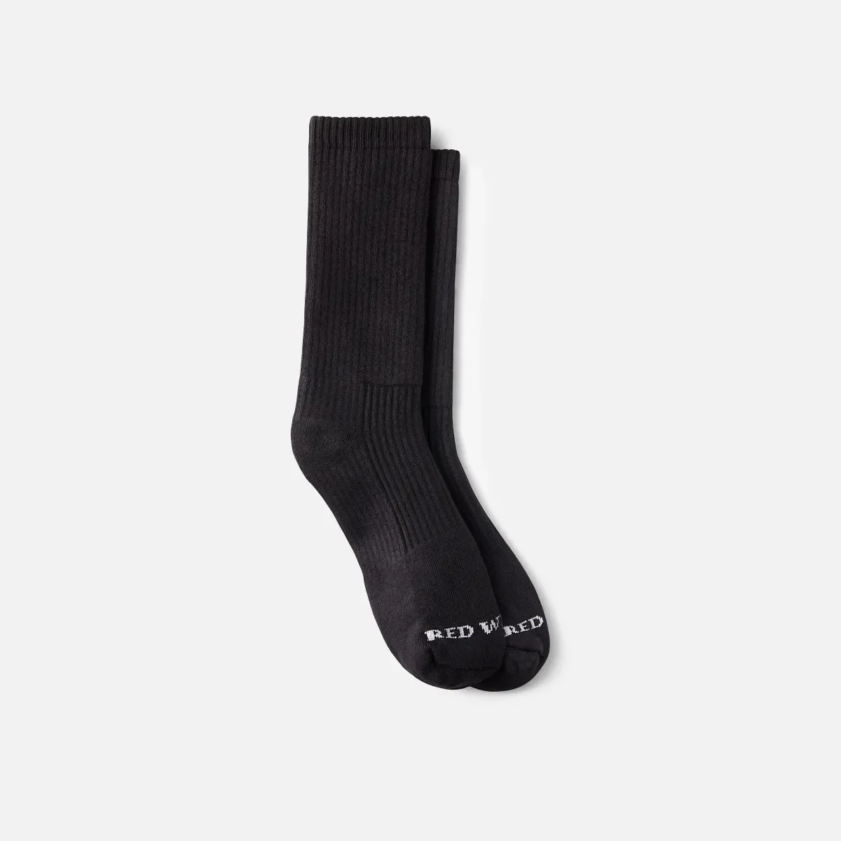 Alltags-Socken für die Arbeit, mittelschwer, Unisex-Crew-Socken aus Baumwollmischung in Schwarz