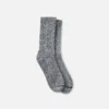 Baumwollmischung Ragg Crew – Unisex-Ragg-Crew-Stiefelsocken aus überfärbter Baumwollmischung in Schwarz/Grau