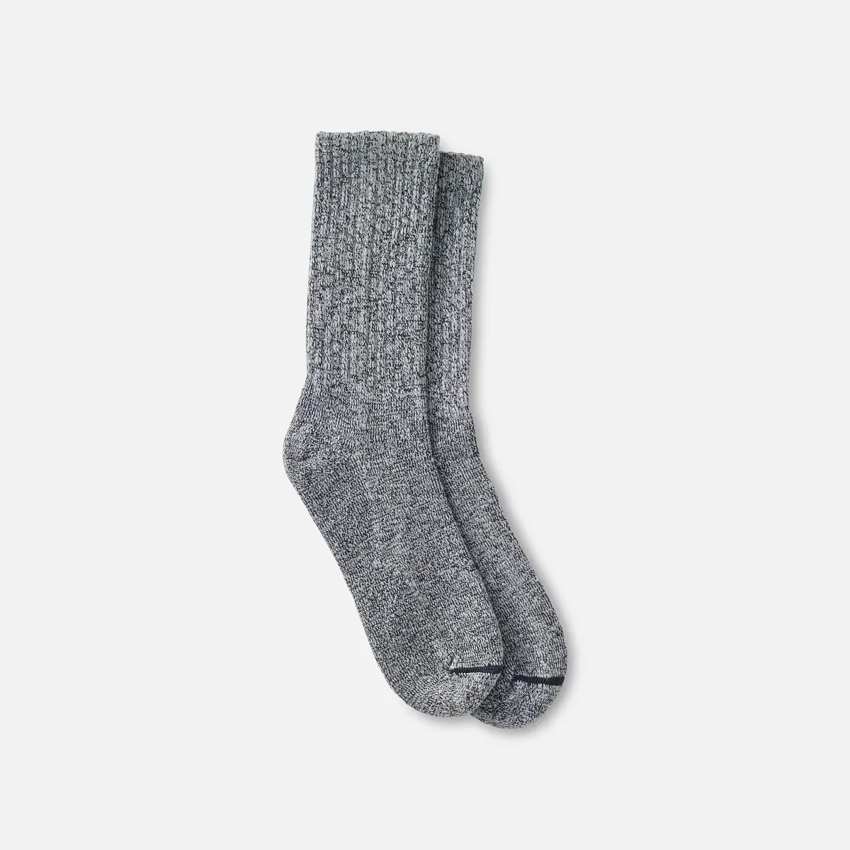 Baumwollmischung Ragg Crew – Unisex-Ragg-Crew-Stiefelsocken aus überfärbter Baumwollmischung in Schwarz/Grau