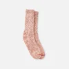 Baumwollmischung Ragg Crew Unisex-Socken aus Baumwollmischung in Rostrot/Weiß