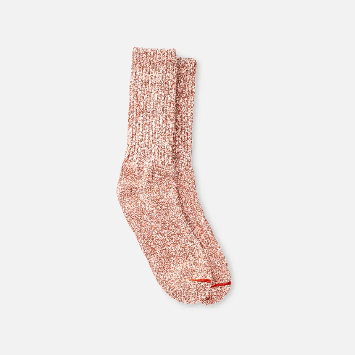 Baumwollmischung Ragg Crew Unisex-Socken aus Baumwollmischung in Rostrot/Weiß