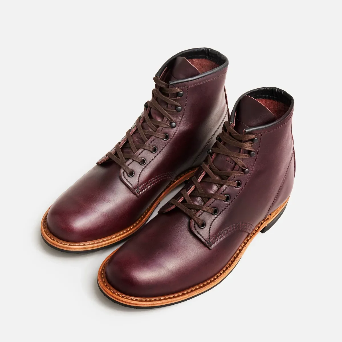 Beckman Herren-Stiefel (6 Zoll) aus „Black Cherry“-Excalibur-Leder