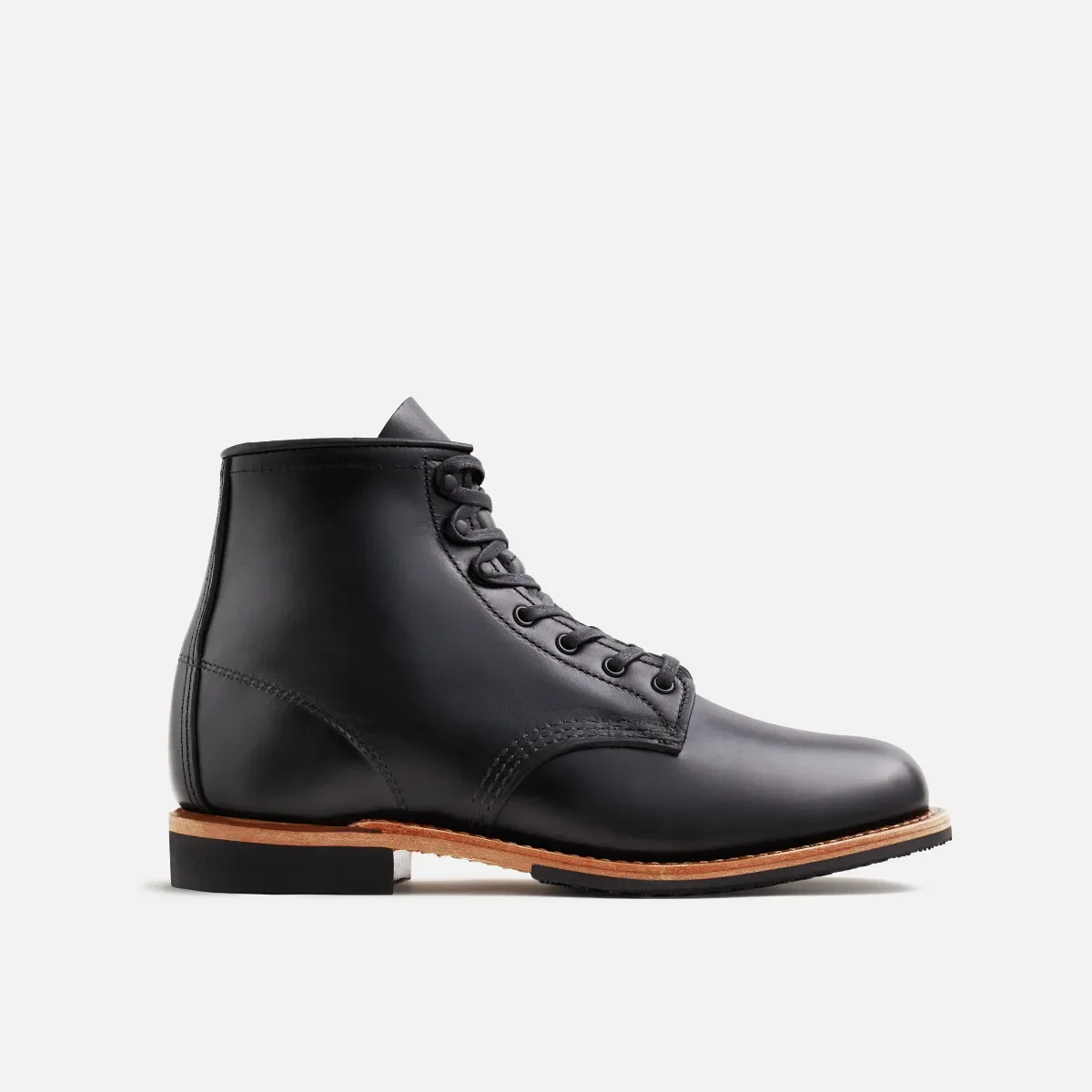 Beckman Herren-Stiefel (6 Zoll) aus schwarzem Excalibur-Leder