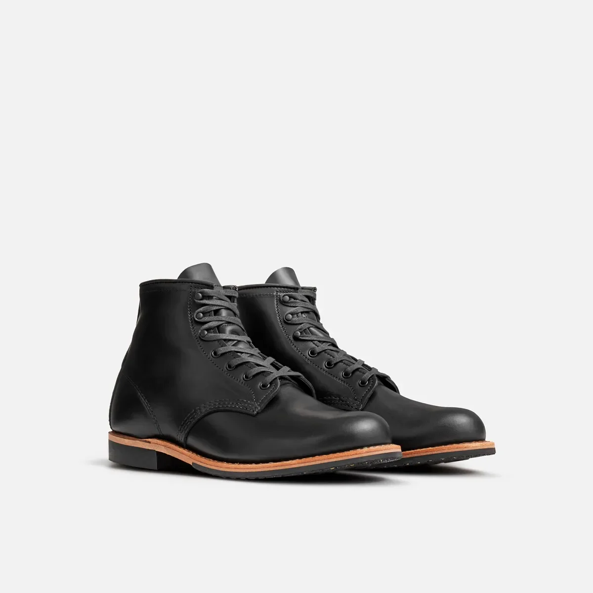 Beckman Herren-Stiefel (6 Zoll) aus schwarzem Excalibur-Leder