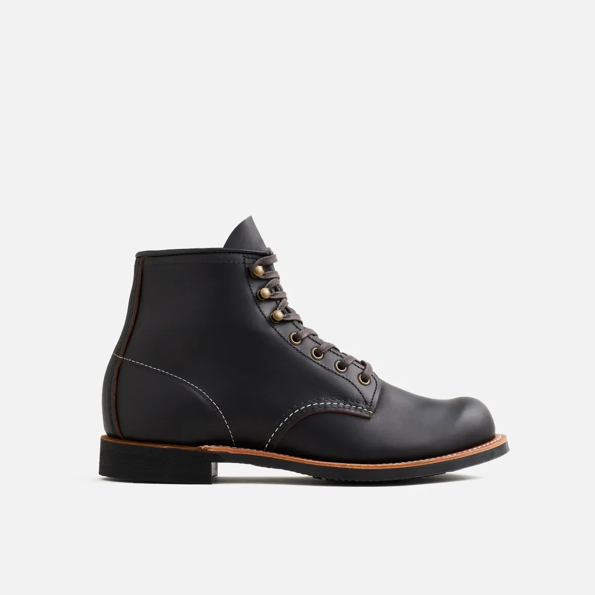 Blacksmith Herren-6-Zoll-Stiefel aus schwarzem Prairie-Leder