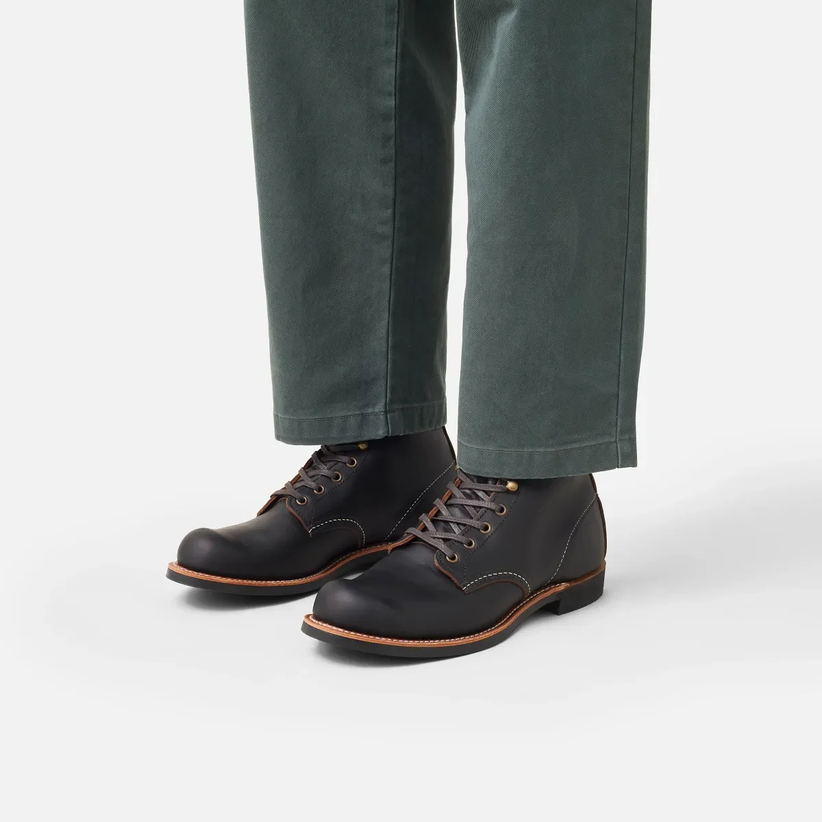 Blacksmith Herren-6-Zoll-Stiefel aus schwarzem Prairie-Leder