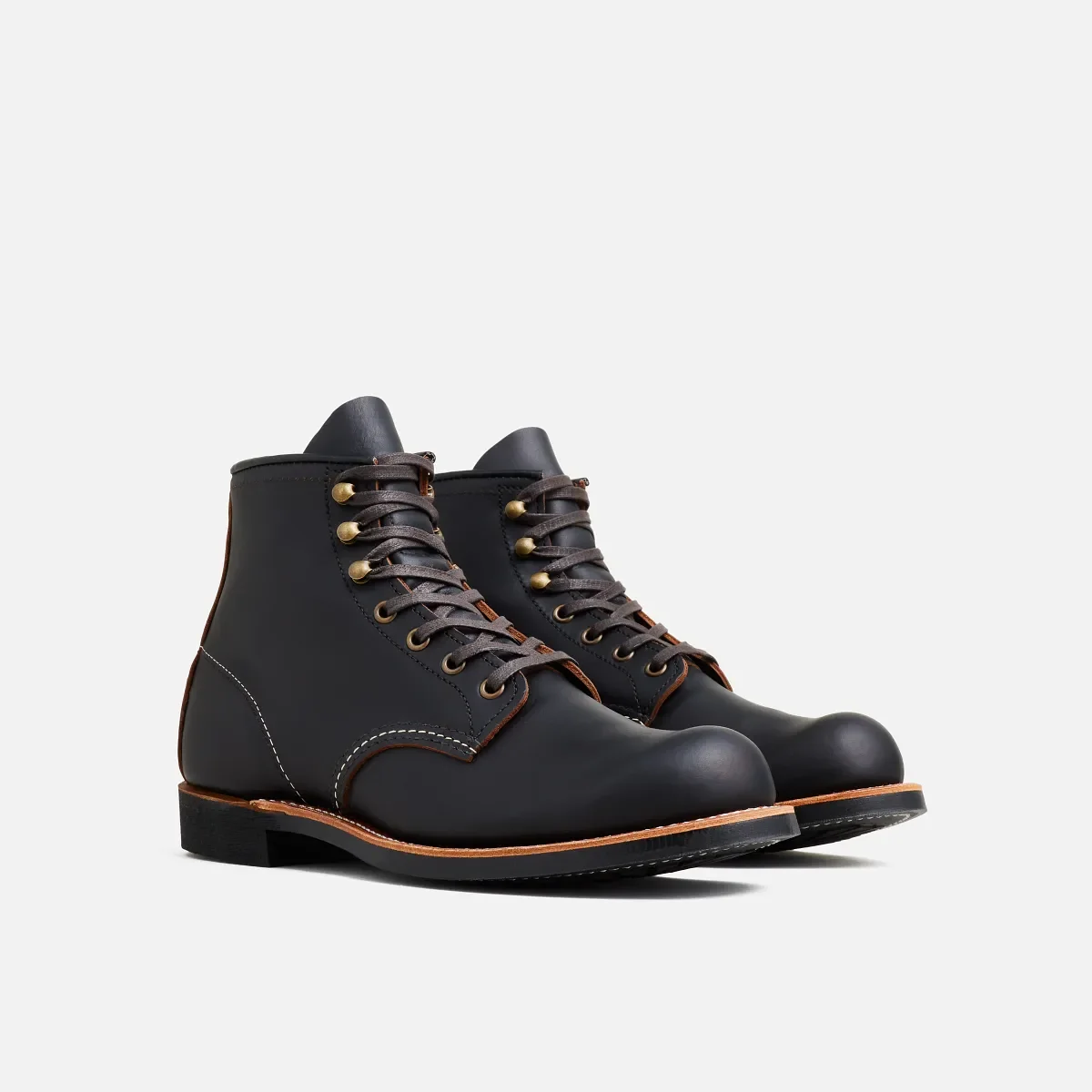Blacksmith Herren-6-Zoll-Stiefel aus schwarzem Prairie-Leder