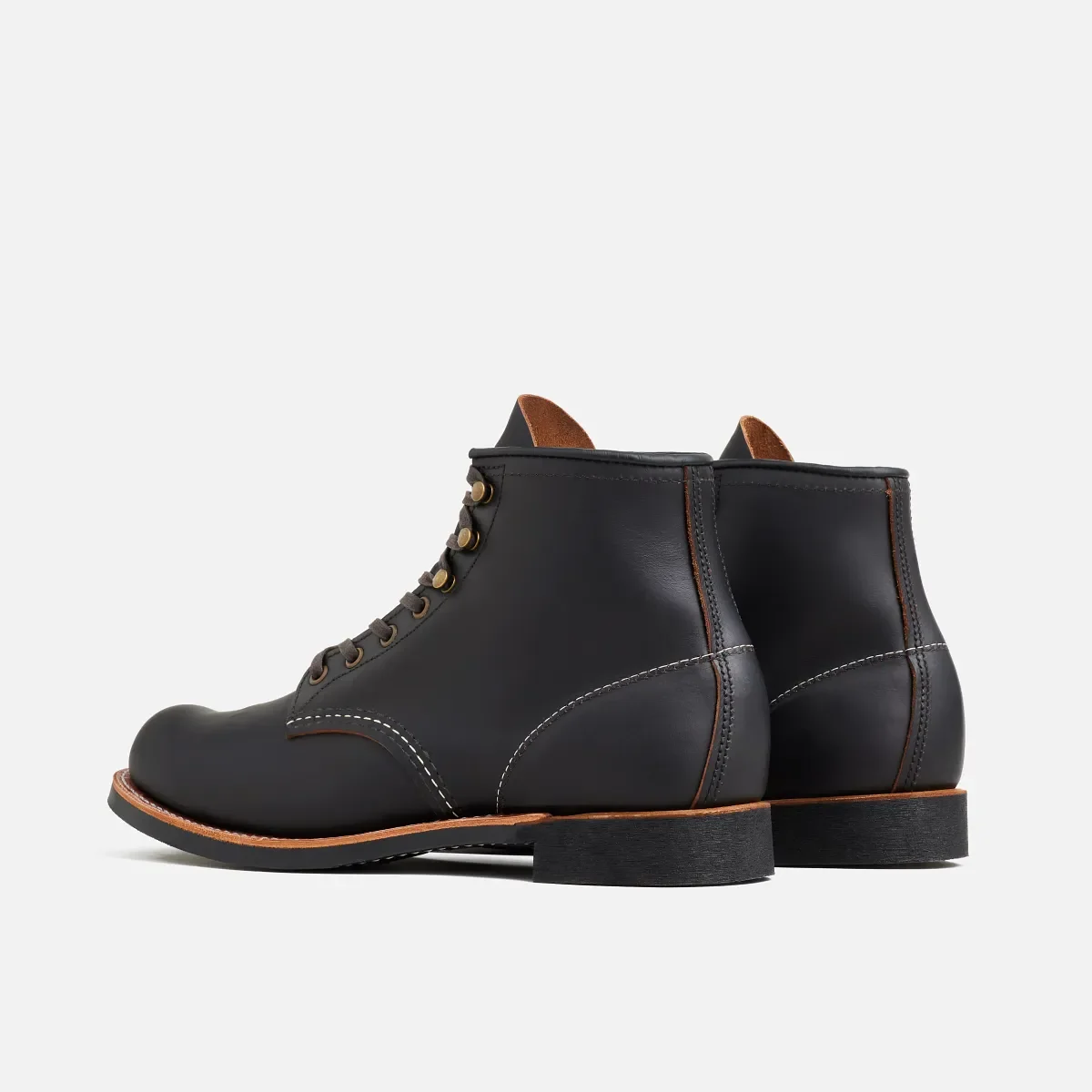 Blacksmith Herren-6-Zoll-Stiefel aus schwarzem Prairie-Leder