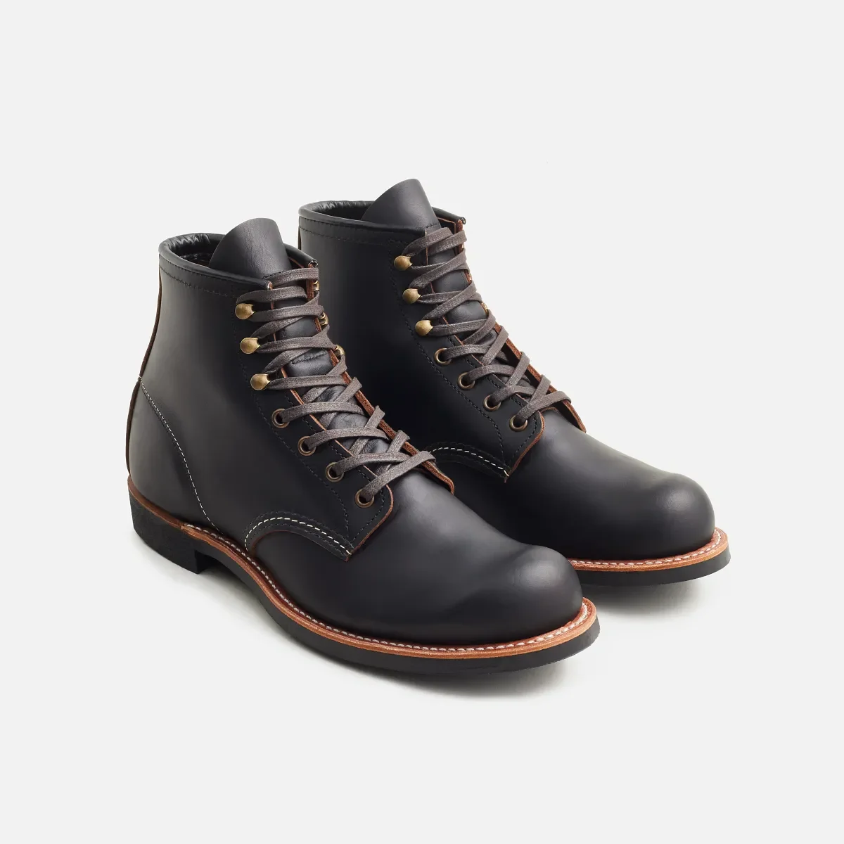 Blacksmith Herren-6-Zoll-Stiefel aus schwarzem Prairie-Leder