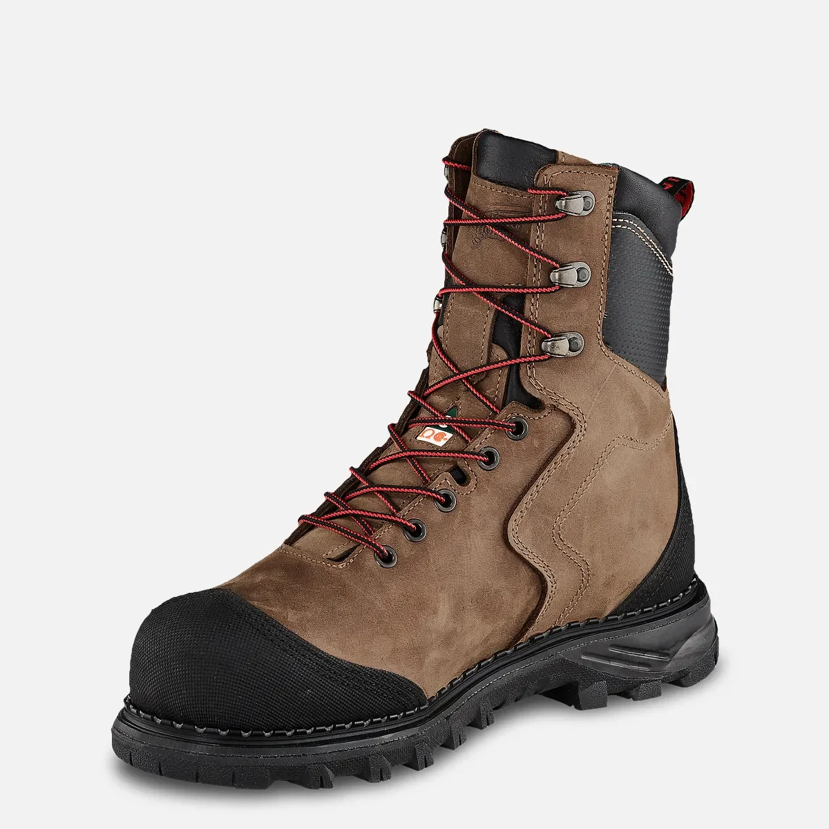 Burnside Herren-Stiefel, 8 Zoll, Wasserdicht, mit CSA-geprüften Sicherheitsschuhen