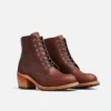 Clara Damenstiefel mit Absatz aus bernsteinfarbenem Harness-Leder
