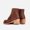 Clara Damenstiefel mit Absatz aus bernsteinfarbenem Harness-Leder