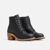 Clara Damenstiefel mit Absatz aus schwarzem Boundary-Leder