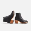 Clara Damenstiefel mit Absatz aus schwarzem Boundary-Leder