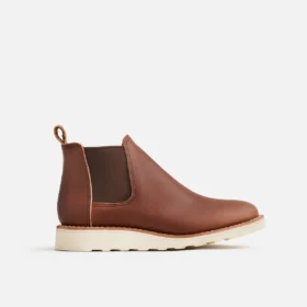 Classic Chelsea Damen-Kurzstiefel aus bernsteinfarbenem Harness-Leder