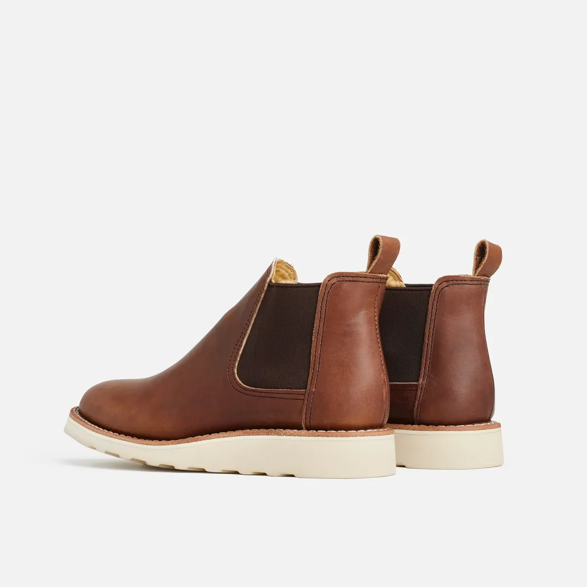 Classic Chelsea Damen-Kurzstiefel aus bernsteinfarbenem Harness-Leder