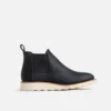 Classic Chelsea Damen-Kurzstiefel aus schwarzem Boundary-Leder