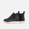 Classic Chelsea Damen-Kurzstiefel aus schwarzem Boundary-Leder