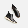 Classic Chelsea Damen-Kurzstiefel aus schwarzem Boundary-Leder