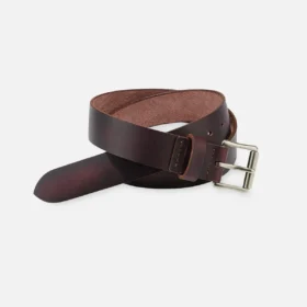 Classic Heritage Ledergürtel – Herrengürtel aus Black Cherry Excalibur-Leder