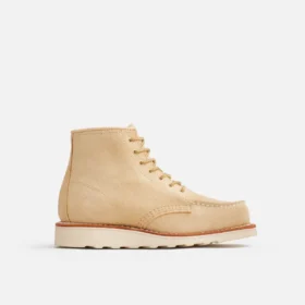 Classic Moc® Damen-Kurzstiefel aus cremefarbenem Abilene-Leder