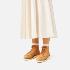 Classic Moc® Damen-Kurzstiefel aus hellbraunem Boundary-Leder