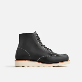 Classic Moc® Damen-Kurzstiefel aus schwarzem „Boundary“-Leder