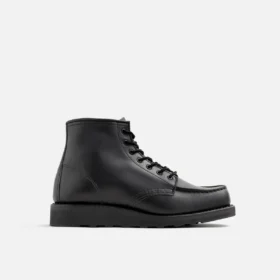 Classic Moc® Damen-Kurzstiefel aus schwarzem „Boundary“-Leder