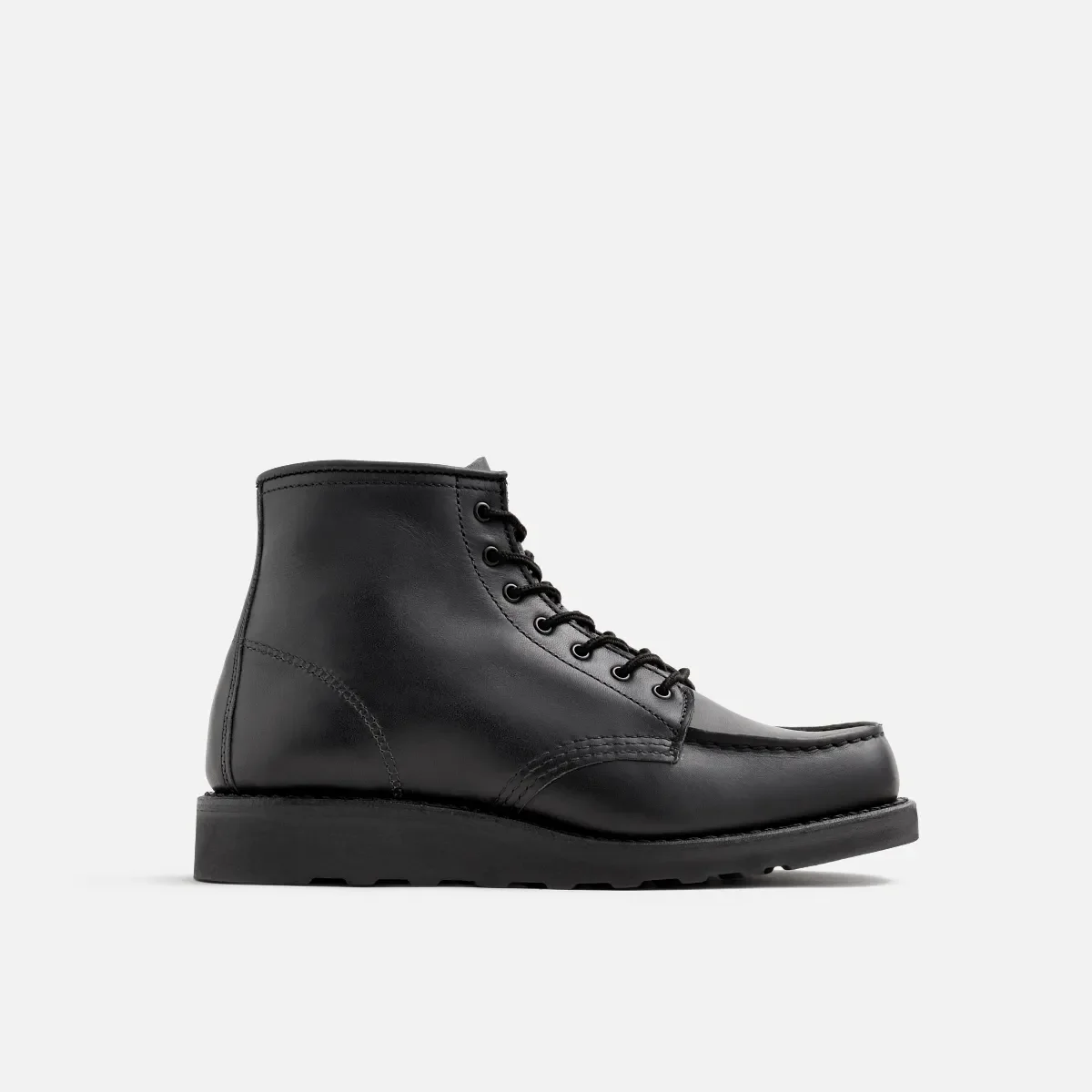 Classic Moc® Damen-Kurzstiefel aus schwarzem „Boundary“-Leder