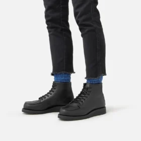 Classic Moc® Damen-Kurzstiefel aus schwarzem „Boundary“-Leder