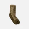 Crew-Socken mit tiefer Zehenkappe – Unisex-Crew-Socken mit tiefer Zehenkappe in Oliv
