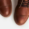Eileen Damenstiefel mit Absatz aus bernsteinfarbenem Harness-Leder