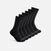 Everyday Work Medium Weight Crew – 6er-Pack Unisex-Socken aus Baumwollmischung in Schwarz