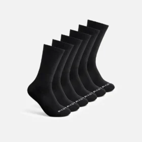Everyday Work Medium Weight Crew – 6er-Pack Unisex-Socken aus Baumwollmischung in Schwarz