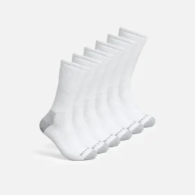 Everyday Work Medium Weight Crew – 6er-Pack Unisex-Socken aus Baumwollmischung in Weiß