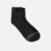 Everyday Work Medium Weight Quarter Crew – Unisex-Socken aus Baumwollmischung in Schwarz