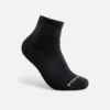 Everyday Work Medium Weight Quarter Crew – Unisex-Socken aus Baumwollmischung in Schwarz