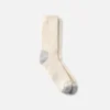Gepolsterte Crew-Socken – Unisex-Crew-Socken in Creme