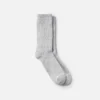 Gepolsterte Crew-Socken – Unisex-Crew-Socken in Grau