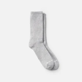 Gepolsterte Crew-Socken – Unisex-Crew-Socken in Grau