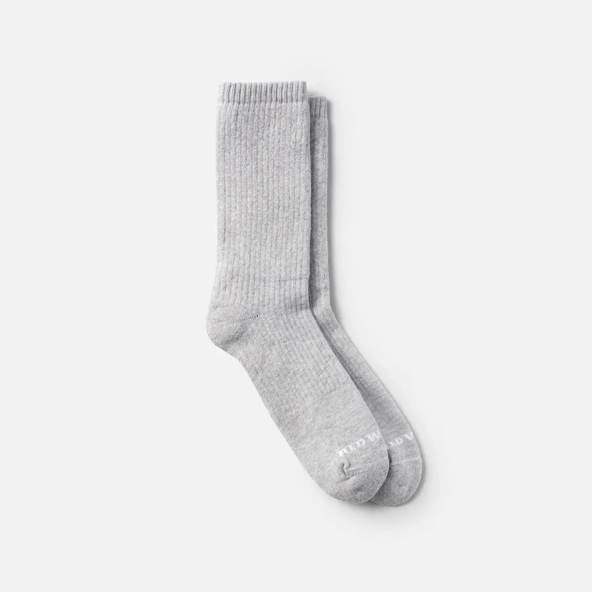 Gepolsterte Crew-Socken – Unisex-Crew-Socken in Grau