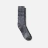 Gestreifte Crew-Socken aus Wollmischung – Unisex Gestreifte Crew-Socken aus Wollmischung in Grau/Marineblau