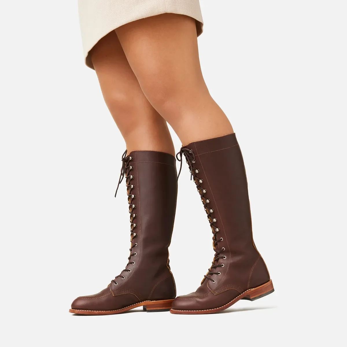 Gloria Damen-Hochtiefstiefel aus Mahagoni-„Oro-iginal“-Leder