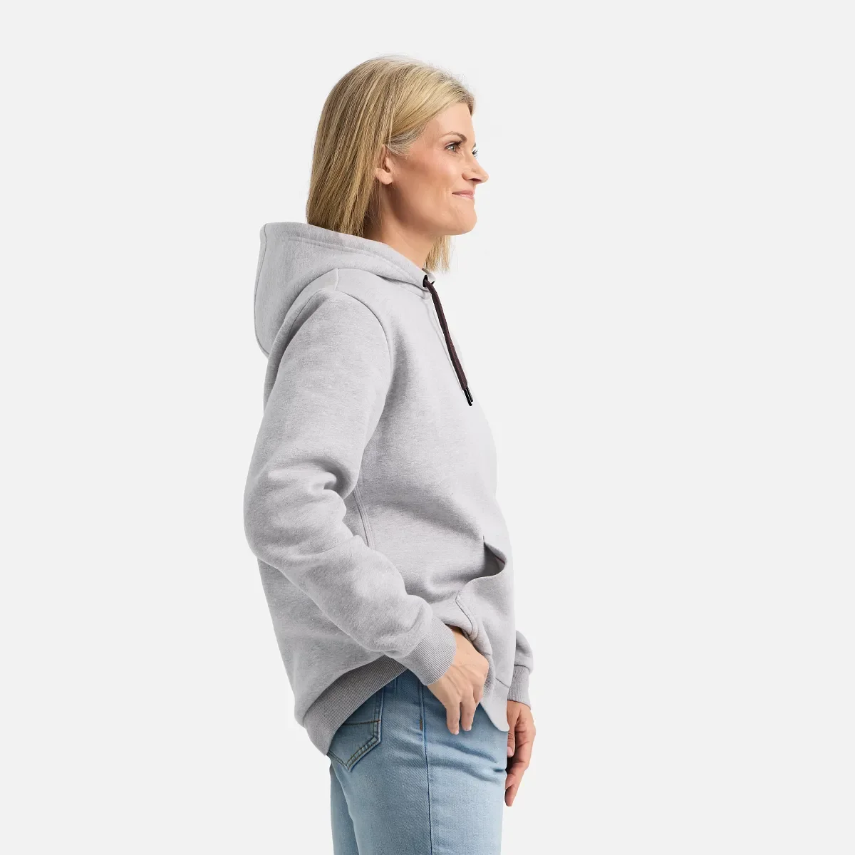 Hoodie Damen-Hoodie in Meliergrau